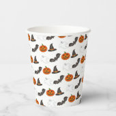 ハローウィンパーティこうもりパンプキンウィッチ幽霊 紙コップ (裏面)