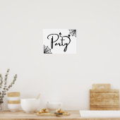 ハローウィンパーティこの方法の矢印まっすぐ前のポスト ポスター (キッチン)