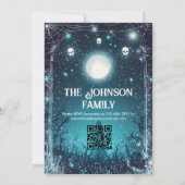 ハローウィンパーティとカスタム幽霊とブルーナイト 招待状 (裏面)