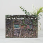 ハローウィンパーティのお化け屋敷の招待状 招待状 (スタンド正面)