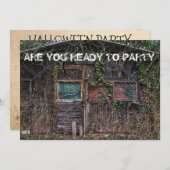 ハローウィンパーティのお化け屋敷の招待状 招待状 (正面/裏面)