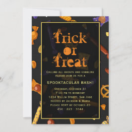 ハローウィンパーティのトリックまたは扱うSpooktacular bash 招待状