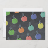 ハローウィンパーティの一服の毒ボトルのスカルの骨 招待状 (裏面)