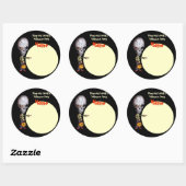 ハローウィンパーティの名札-スカルの子供 ラウンドシール (シート)