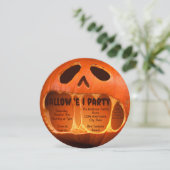 ハローウィンパーティの招待不気味なカボチャ カード (スタンド正面)