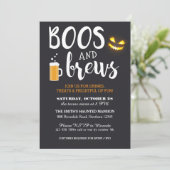 ハローウィンパーティの招待状、大人、ブーイングおよび醸造物 招待状 (スタンド正面)