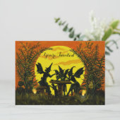 ハローウィンパーティの招待状、魔法使いの妖精 招待状 (スタンド正面)