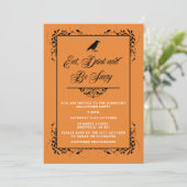 ハローウィンパーティの招待-成エレガント人向け招待状 招待状 (スタンド正面)