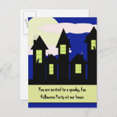 ハローウィンパーティの招待 – 2つのスタイルが利用可能 インビテーションポストカード (正面/裏面)