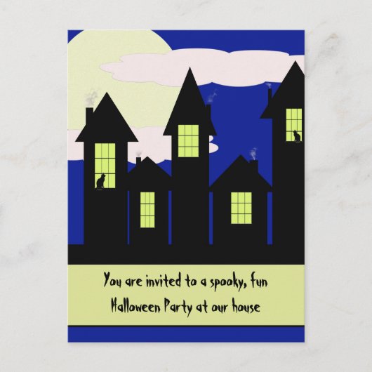 ハローウィンパーティの招待 – 2つのスタイルが利用可能 インビテーションポストカード (正面)