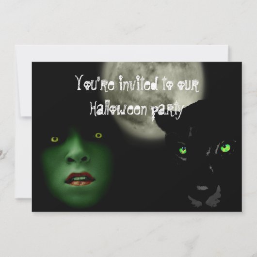 ハローウィンパーティの発表 招待状 (正面)