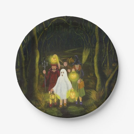 ハローウィンパーティの紙皿 ペーパープレート (正面)