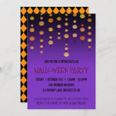 ハローウィンパーティの誘い出し 招待状 (正面/裏面)