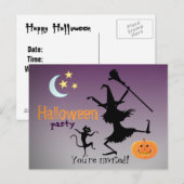 ハローウィンパーティはがき招待状 インビテーションポストカード (正面/裏面)