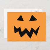 ハローウィンパーティはがき |パンプキンヘッド顔 ポストカード (正面/裏面)