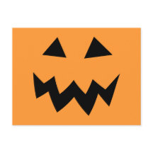 ハローウィンパーティはがき |パンプキンヘッド顔