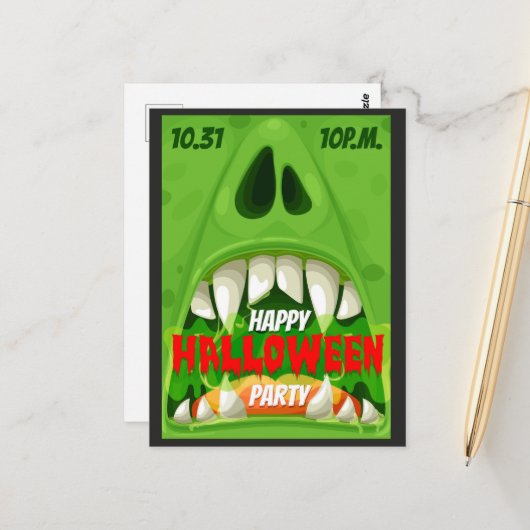 ハローウィンパーティはがき ポストカード (正面/裏面インサイチュ)