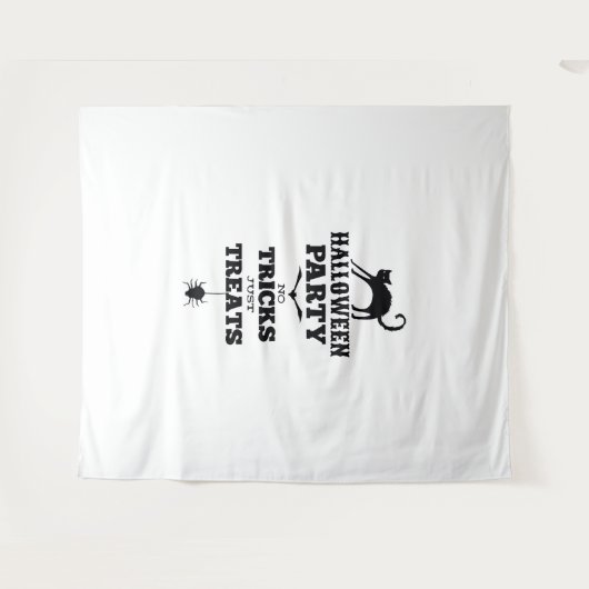 ハローウィンパーティは何もしないただのトリックの面白いシャツ タペストリー (正面(横))