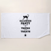 ハローウィンパーティは何もしないただのトリックの面白いシャツ ビーチタオル (正面)