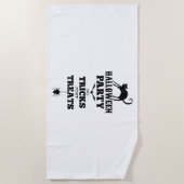 ハローウィンパーティは何もしないただのトリックの面白いシャツ ビーチタオル (正面)