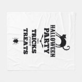 ハローウィンパーティは何もしないただのトリックの面白いシャツ フリースブランケット (正面(横))