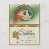 ハローウィンパーティりんご占いヴィンテージ ポストカード (正面)