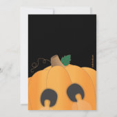 ハローウィンパーティを切り分ける不気味でかわいいカボチャ 招待状 (裏面)