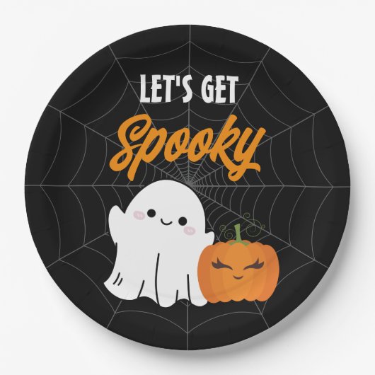 ハローウィンパーティを取ろう不気味 ペーパープレート (正面)