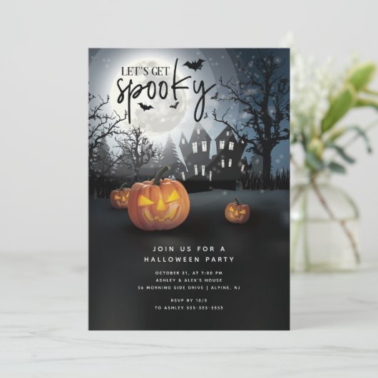 ハローウィンパーティを取ろう不気味 招待状 (スタンド正面)