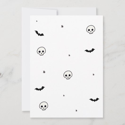 ハローウィンパーティを取ろう不気味 招待状 (裏面)