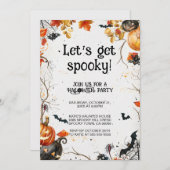 ハローウィンパーティを取ろう不気味 招待状 (正面/裏面)