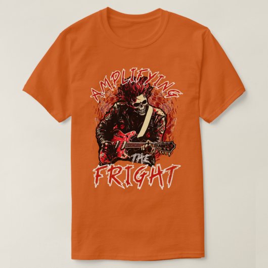 ハローウィンパーティを増幅するFright Punk岩 Tシャツ (デザイン正面)