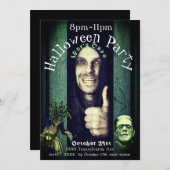 ハローウィンパーティイゴール洞窟招待状ヴィンテージ 招待状 (正面/裏面)