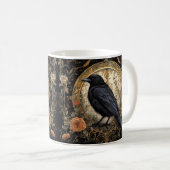 ハローウィンパーティイブブラッククロウオレンジ色の花 コーヒーマグカップ (正面右)