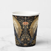 ハローウィンパーティイブブラッククロウオレンジ色の花 紙コップ (右)