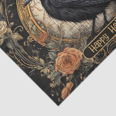 ハローウィンパーティイブブラッククロウオレンジ色の花 薄葉紙 (詳細)