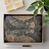 ハローウィンパーティイブブラッククロウオレンジ色の花 薄葉紙 (ギフト)