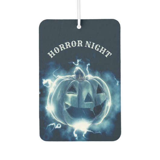 ハローウィンパーティイブブルーパンプキンホラー カーエアーフレッシュナー (正面)