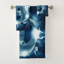 ハローウィンパーティイブブルーパンプキンホラー バスタオルセット