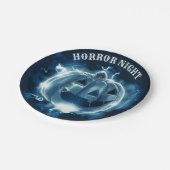 ハローウィンパーティイブブルーパンプキンホラー ペーパープレート (アングル)
