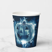 ハローウィンパーティイブブルーパンプキンホラー 紙コップ (裏面)