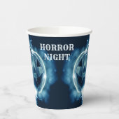 ハローウィンパーティイブブルーパンプキンホラー 紙コップ (左)