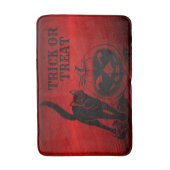 ハローウィンパーティイブーブラックキャットカボチャレッド怖 バスマット (正面縦)