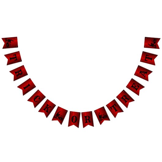 ハローウィンパーティイブーブラックキャットカボチャレッド怖 バンティングフラッグ (全)