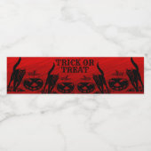 ハローウィンパーティイブーブラックキャットカボチャレッド怖 ペットボトルラベル (シングルラベル)
