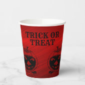 ハローウィンパーティイブーブラックキャットカボチャレッド怖 紙コップ (左)