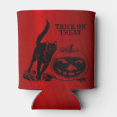 ハローウィンパーティイブーブラックキャットカボチャレッド怖 缶クーラー (裏面)