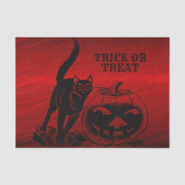 ハローウィンパーティイブーブラックキャットカボチャレッド怖 薄葉紙