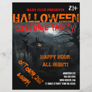 ハローウィンパーティイベント告知DJ CLUB Flyer チラシ