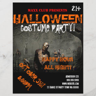 ハローウィンパーティイベント告知DJ CLUB Flyer チラシ